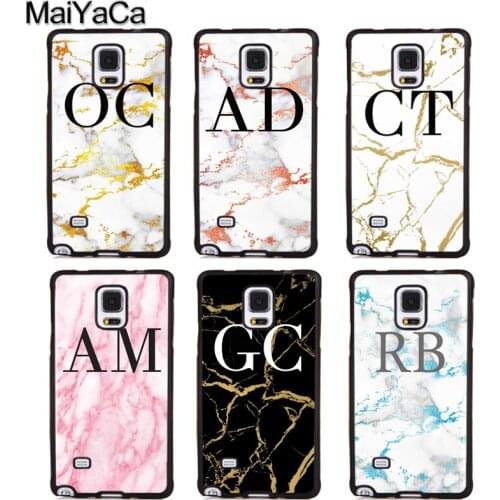 PERSONALISED Initials MARBLE Case For Samsung A21S A20e A71 A51 A10 A40 A50 A70 Galaxy S20 Plus S10 S9 Note 20 Ultra