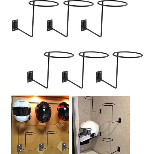 6-piece Motorbike Helmet Holder Jacket Coat Display Wall Hanger Heavy Duty