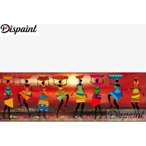 Dispaint Full Square/Round Drill 5D DIY Diamond Painting "Indian woman color" 3D Embroidery Cross Stitch 5D Decor Gift A27104