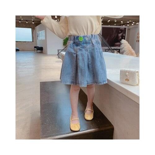 Baby Girl Denim Skirts 2020 Autumn Winter Toddler Tutu Skirt Kids Girl Pleated Skirts Toddler Outwear Baby Cowboy A-line Skirt