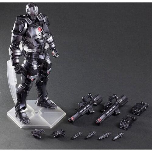 Play Arts Marvel Avengers Ironman War Machine Super Hero Black Iron man BJD Action Figure Model Toys
