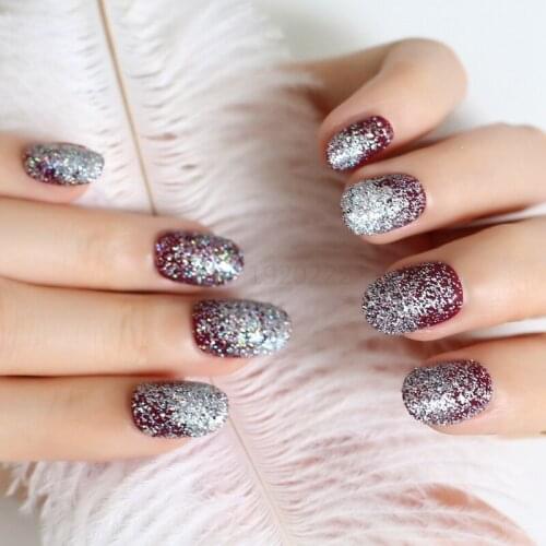 Fingers sharp tip Glitters For Nails