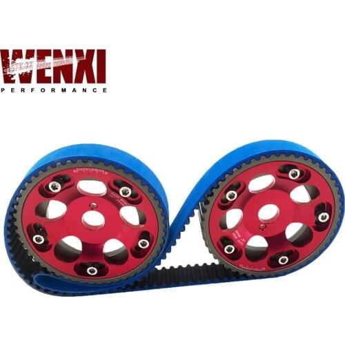 HNBR Racing Timing Belt BLUE + Aluminum Cam Gear Red FOR Toyota 1JZ 1JZGTE 1JZ-GTE WX-TB1005B+6531R