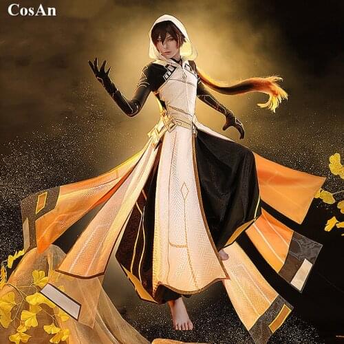 Hot Game Genshin Impact Zhongli Cosplay Costume Morax Fashion Handsome Combat Uniform Activity Party Role Play Clothing S-XL