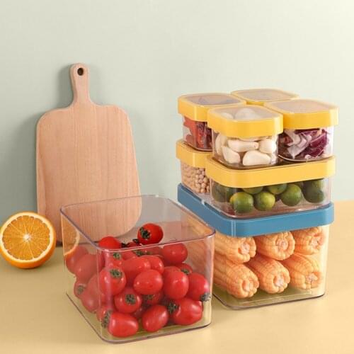 Food Storage Containers with Lids Kitchen Storage Seal Tank Plastic Separate Vegetable Fruit Fresh Kitchen Refrigerator Storage