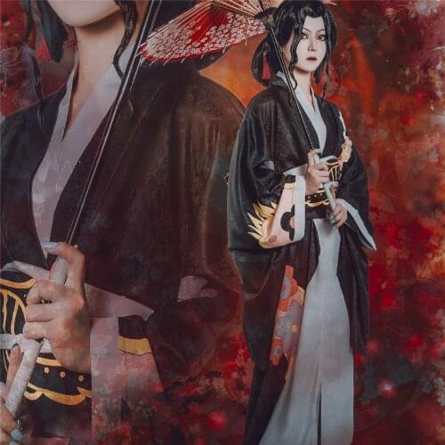 Demon Slayer:Kimetsu No Yaiba Kibutsuji Muzan Kimono Cosplay Costume