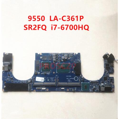 For DELL 9550 LA-C361P Laptop Motherboard SR2FQ I7-6700HQ with GTX960M GPU 100%fully tested