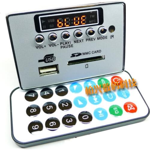 Bluetooth Module WAV+WMA+MP3 decode board 12v Digital LED player FM Radio for car