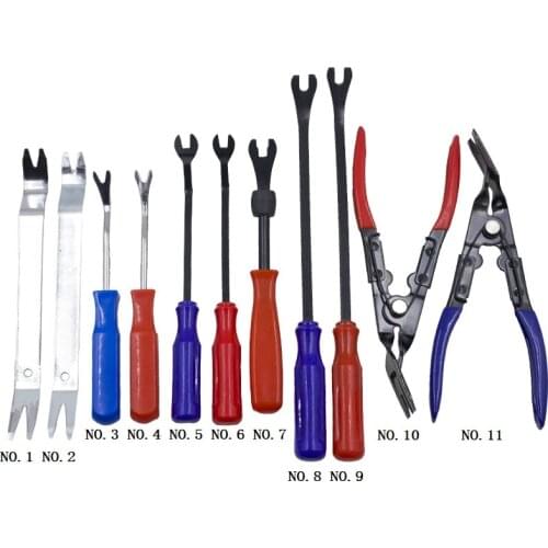 KELIMI Car Disassembly Interior Tools Kits 4pcs/Set Vehicle Door Window Audio Molding Dash Panel Rivet Fasteners Clips Removal