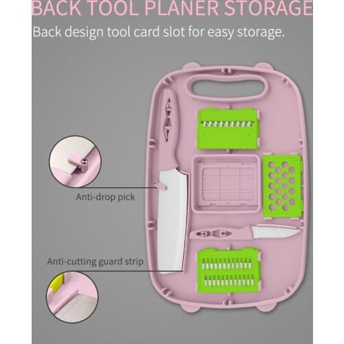 9 in 1 Kitchen Folding Chopping Knife Set Block Foldable Silicone Cutting Board Washable Camping Chopping Kitchen Organizer Box