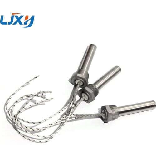 LJXH Heater for Air 1/2" DN15/21mm Thread Cartridge Heating Element 12mm Tube Diameter 100/150/200/250/300mmTube Length 1PC