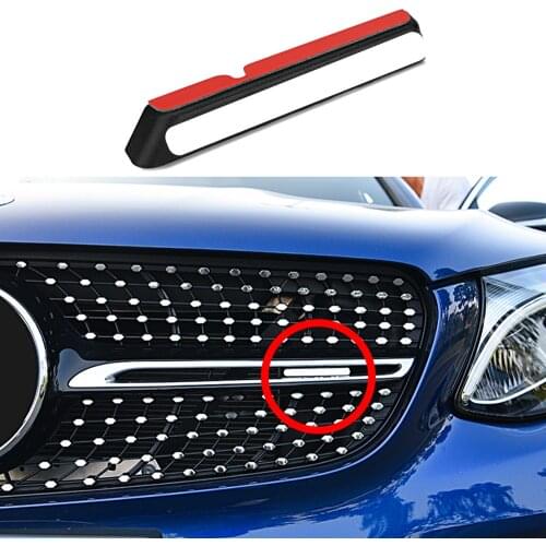 For AMG Logo Front Grill Emblem Sticker For Mercedes Benz A C E S Class W245 W246 W251 W168 W169 W176 CLA GLA GLC GLE W166 W156