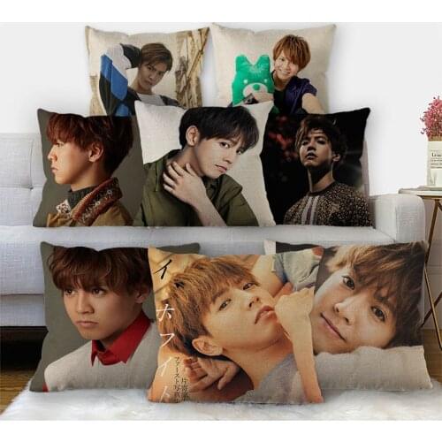 Custom Katayose Ryota Pillowcase High Quality Home Textile Cotton Linen Fabric 45x45cm One Side Decoration Pillow Cover 11-17