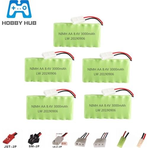 8.4v 3000mah NiMH Battery For RC TOYS Cars boats parts Ni-MH AA 2400mAh 8.4v Rechargeable Battery 5Pcs For RC boats
