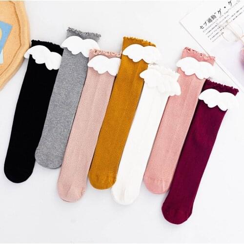 1 Pair 1-8 Years Baby Socks Spring Autumn Childrens Socks Cute Girl Princess Fashion All-match Medium Tube Style Sock For Girls