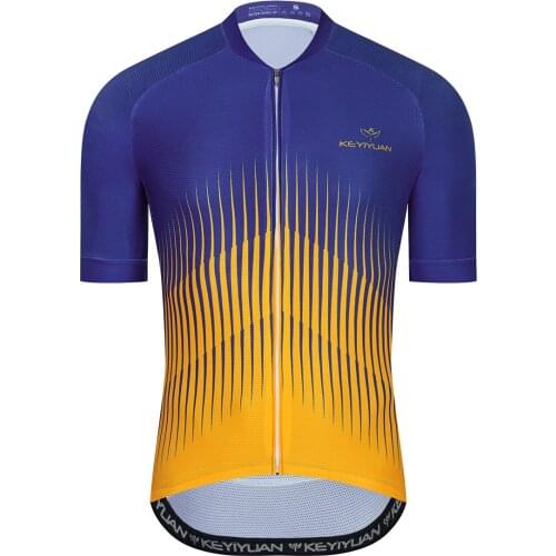 KEYIYUAN Latest Men Cycling Jersey Summer Short Sleeve MTB Cycle Clothing Road Bike Shirts Bicycle Tops Abbigliamento Ciclismo