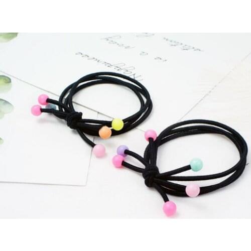 2021 The New Elastic Cherry Multi-layer Hair Rope Women Beads Hair Ties Rubber Band Ponytail Holder Girl Kid Hair Accessories