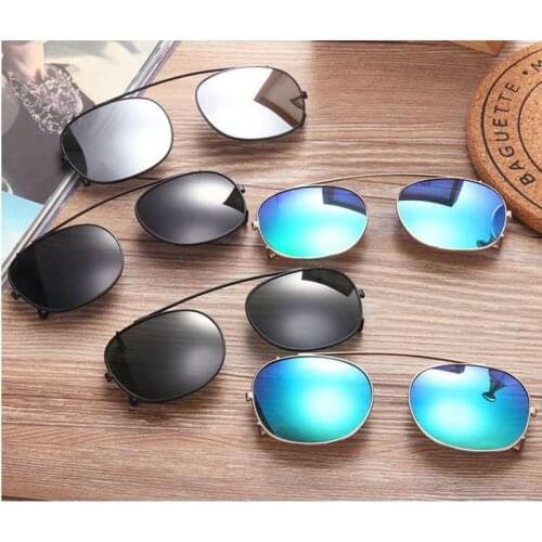Johnny Depp Glasses Brand Vintage Polarized Clip On Sunglasses Men Women Eyeglasses Lens Top Quality