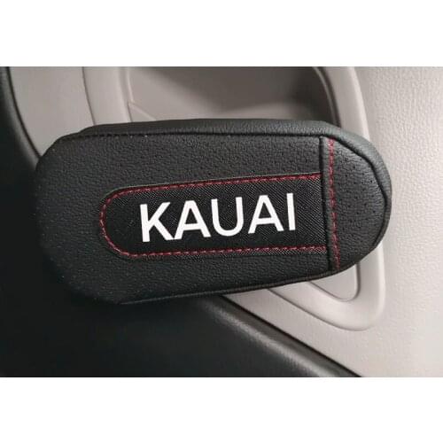 Leather Thigh Support Knee Pad Car Door armrest pad Interior Car Accessories For Hyundai Kauai