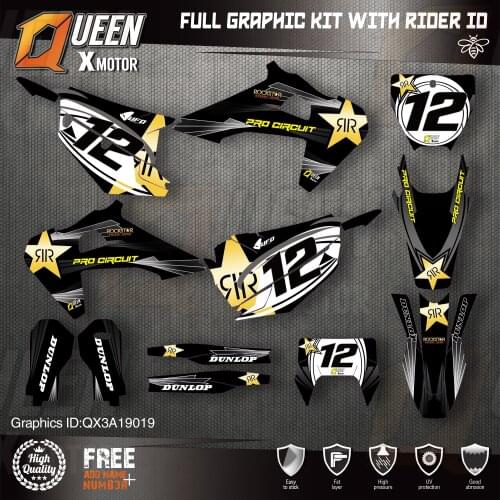Queen X MOTOR Custom Team Graphics Decals Stickers Kit For Husqvarna Decal 2019-N TC FC TX FX FS 2020-N TE FE 125-450CC 19