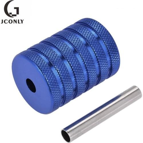 2pcs 35mm Aluminium Alloy Tattoo Grip Tube Blue colors Tattoo Machine Handle Grips for Tattoo Supplies and Equipment