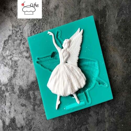Aouke Dancing G Silicone Decorating Molds Cake Silicone Mold Sugarpaste Candy Chocolate Gumpaste Clay Mould