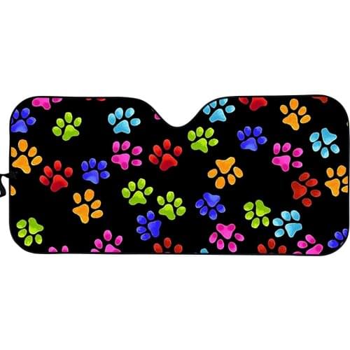 Dog Paws Design Animal Car Sun Shade Windshield Car Sun Shade for Windshield Cars Heat Reflector Car Sunshade Cover