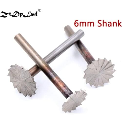 1PCS 6MM Shank Countersink Drill Bits Wood Root Carving Point Burr Knife Milling Cutter Head Die Electric Grinder Abrasive