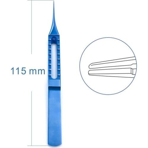 Titanium Straight Tying Forcep 115mm with 4.5mm tying platform ophthalmic instrument