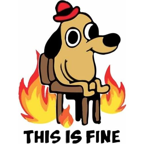 13cm x 10cm for This Is Fire Puppy Car Stickers Personality Refrigerator Windshield Decal Waterproof Vinyl Car Wrap