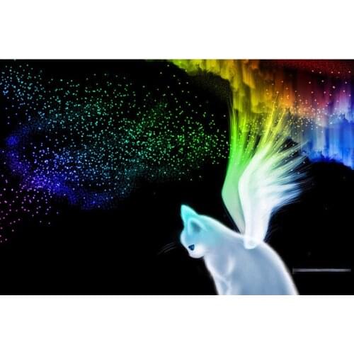 YNX new 5D diamond painting creative round diamond cross stitch square diamond DIY cat angel art color diamond painting