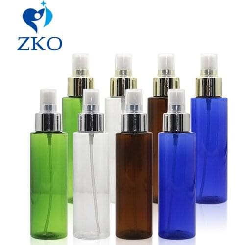 100ml Colorful Plastic Golden Aluminum Plating Cosmetic Spray Bottle Portable Perfume Bottle Empty Refillable Travel Container