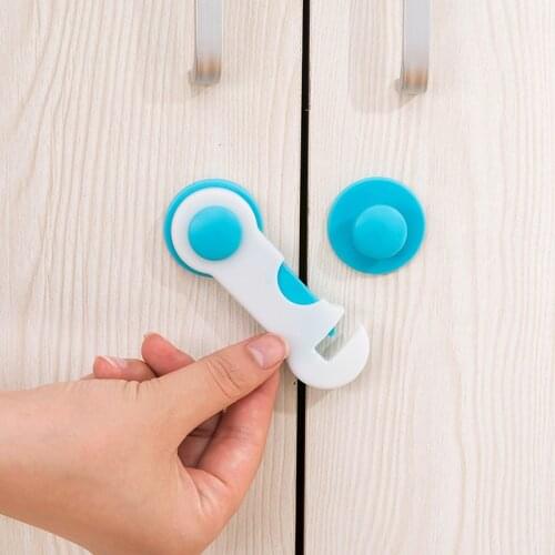 2 Pcs Door Stopper Against Open Drawer Lock Multi-function Baby Hand Lock Cabinet Refrigerator Safety Protective Equipment