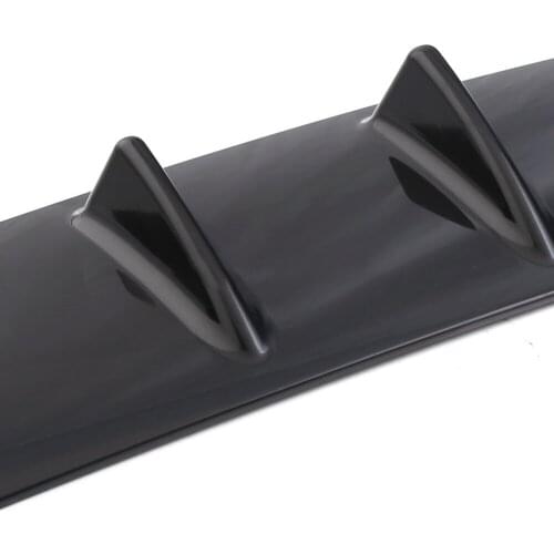 2021 Suitable For 58.5cm Bar Spoiler Car Refitted Rear Bumper 5 Wing Shark Fin Chassis Deflector Black