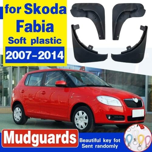4pcs Mud Flaps Splash Guards Mudguard Mudflaps Fender For Skoda Fabia 2007 2008 2009 2010 2011 2012 Car accessories