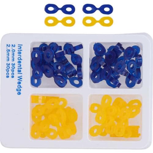 60pcs/box Silicone Dental Elastic Fixing Wedges Professional Dental Treatment Accessory Dentist Lab Equipment Supplies