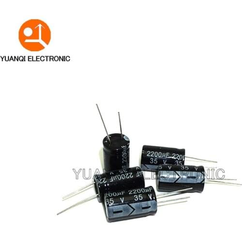 5pcs 35V 2200UF 16*25mm Aluminum Electrolytic Capacitor 16X25mm
