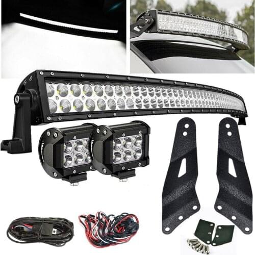 Car Accessories 52inch Curved LED Light Bar For 99-06 Chevy Silverado/GMC Sierra With Roof Mount Brackets
