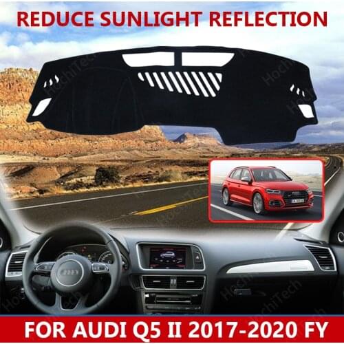 Car styling Suede Dashmat Dashboard custom Cover Pad Dash Mat Carpet for Audi Q5 II 2017-2020 FY