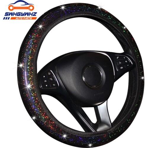Bling Bling Car Steering Wheel Cover,Easy Install Vehicle Hubs Not Moves Steering-wheel Case For SUV off road