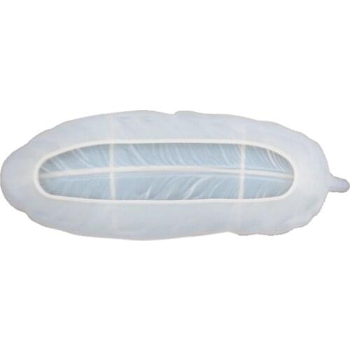 DIY Feather Silicone Tray Mold Crystal Epoxy Resin Mold Mirror Dish Mold for Jewelry Making
