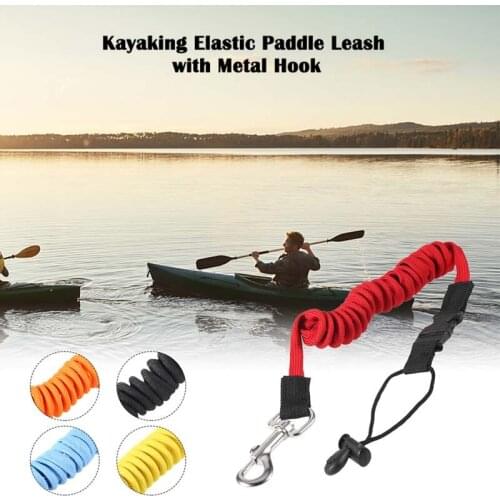 Rowing Boat Elastic Paddle Leash Kayak Accessories Kayak Canoe Safety Fishing Rod Surfboard Surfing Coiled Lanyard Cord Tie Rope