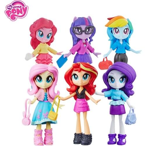 Hasbro My Little Pony Equestria Girls Twilight Sparkle Twilight RainBow Dash Pinkie Pie Fluttershy Rarity Doll Gift Toy For Girl