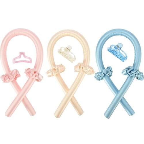 Heatless Hair Curlers For Long Hair You can Sleep In Overnight,No Heat Silk Curls Headband, Soft Foam Hair Rollers, Curling