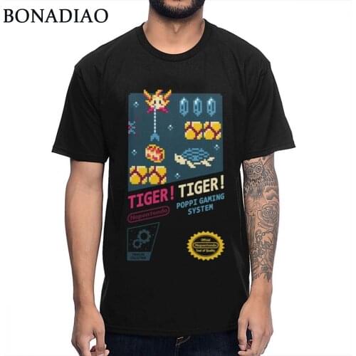 Xenoblade Tiger 8bit Gaming Tee Shirt Mans 2019 New Arrival Round Collar Cotton S-6XL Plus Size T-shirt