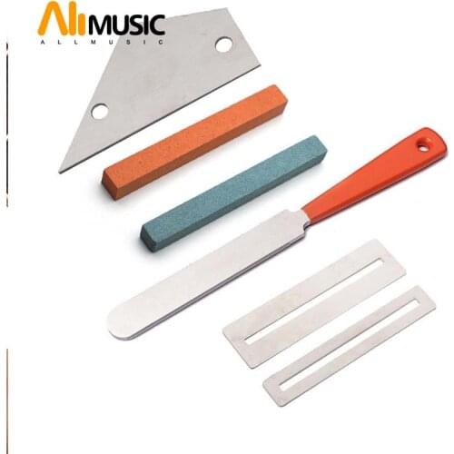Guitar Fret Crowning File Leveling Tool Grinding Protectors Repair Part Set Guitar Repair Tool Accessories