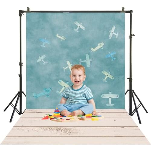 Painting Photographic Backdrop Polyester Cloth With Wood Floor Rustic Vintage Planes Back Drop Portrait Studio Booth Backgrounds