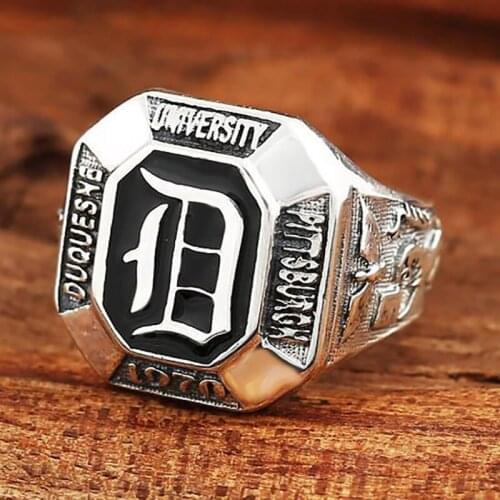 S925silver European and American punk wind kings ring retro domineering exaggerated popular mens style opening jewelry