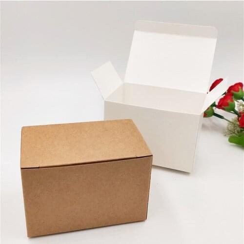 50 pcs Kraft Paper Box For Jewelry\Wedding\Candy\Cake\Handmade Soap Packing boxes 9x6x6cm free shipping