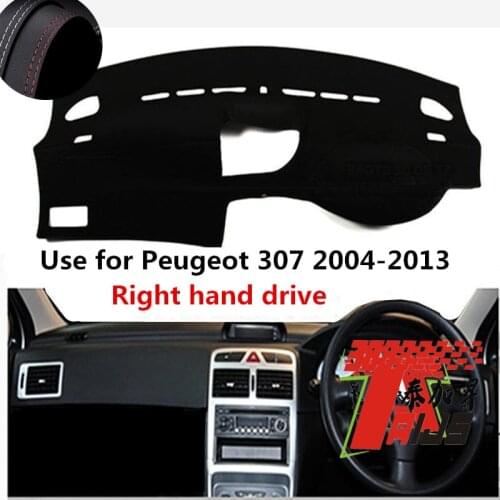 TAIJS Factory Leather Car Dashboard Cover For Peugeot 307 2004 2005 2006 2007 2008 2009 2010 2011 2012 2013 Right hand drive